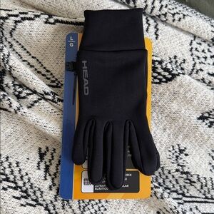 HEAD Black Women’s Touchscreen Running Gloves - Large